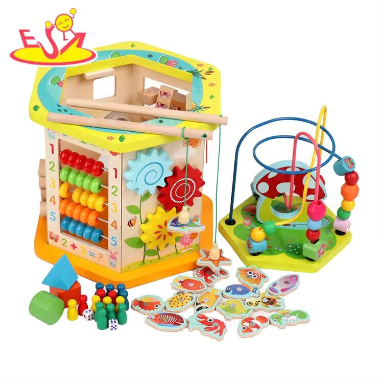 Cubo de actividades madera