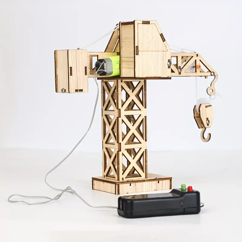 Rompecabezas DIY madera grúa torre