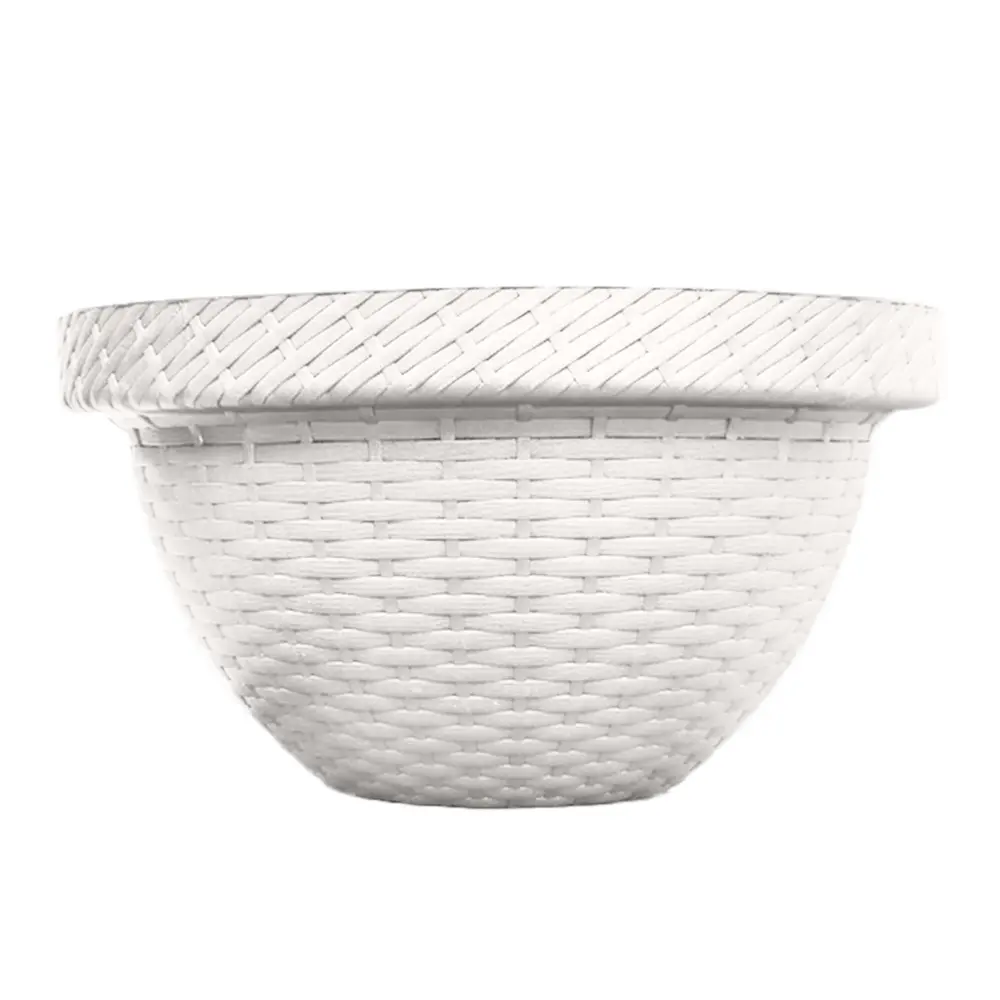 Maceta Rattan Pared Media Luna