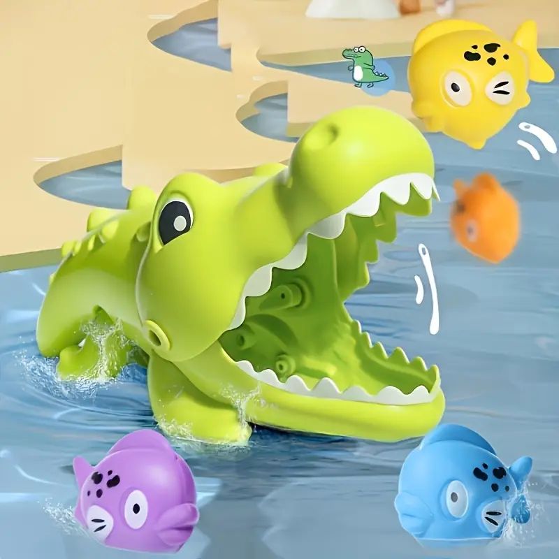 Juego de Agua Para Bañera Interactivo Cocodrilo