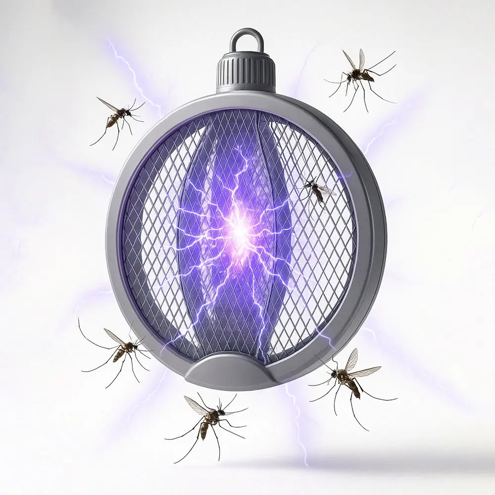 Matamoscas Eléctrico 4-en-1 con Luz Ultravioleta