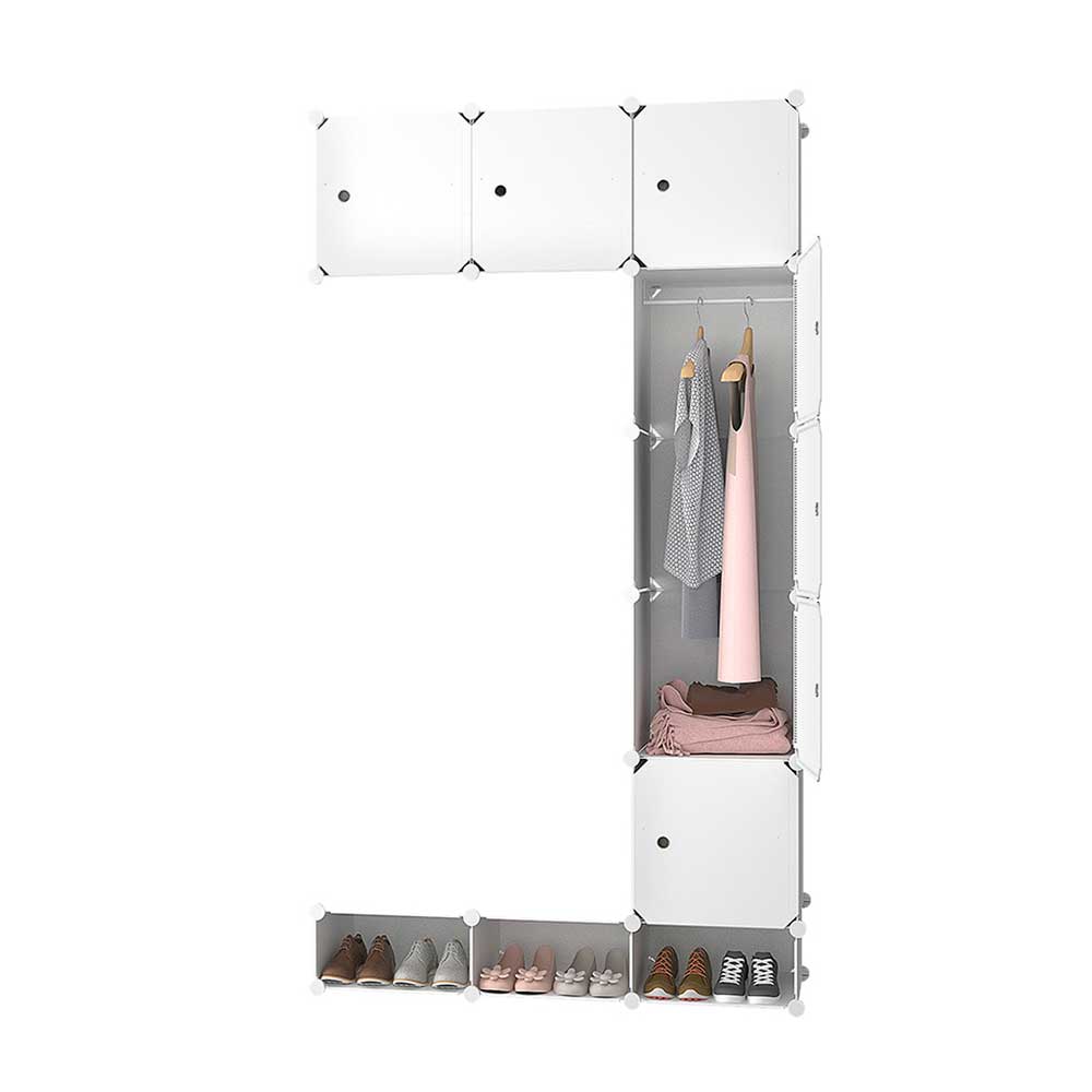 Modular plástico extensión de ropero