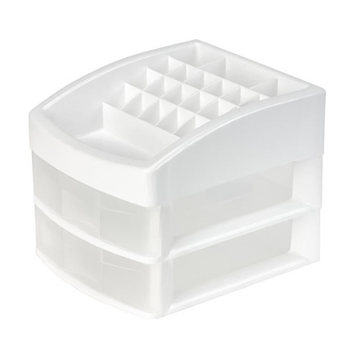 [ITH8102E] Cosmetiquera 2 Cajones Transparente