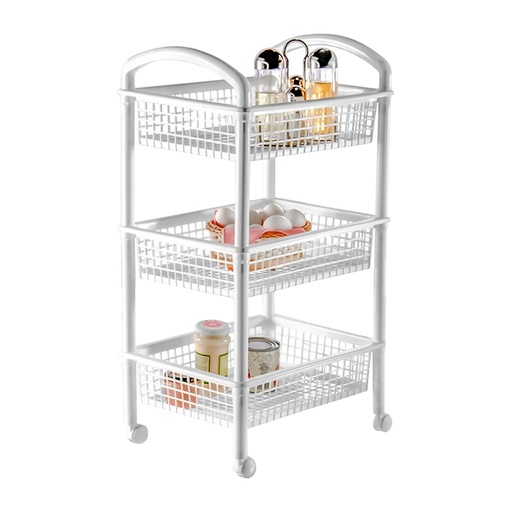 [ITHI836R0071] Rack Carrito de 3 Cestas con Ruedas
