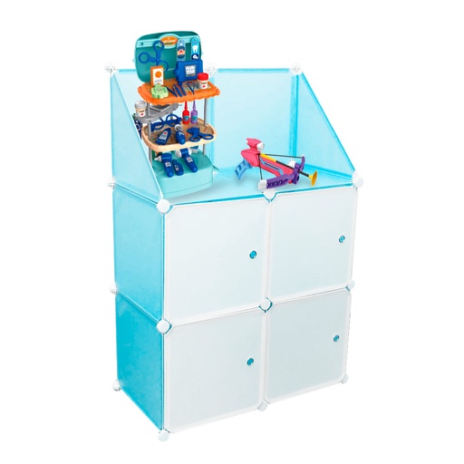 Modular plástico 4 cubos juguetero