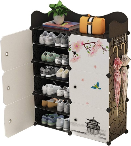 [MOZAP12N] Modular plástico 12 niveles zapatero