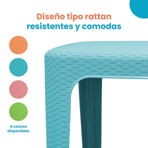 Kit combinable mesa rattan nube