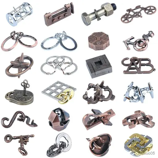 [DSTPUZMET01] Rompecabezas formas metal 22pcs