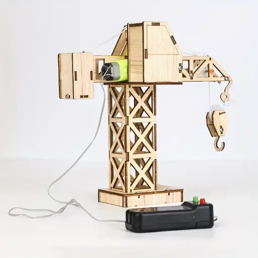 [DSTCONMDF04] Rompecabezas DIY madera grúa torre