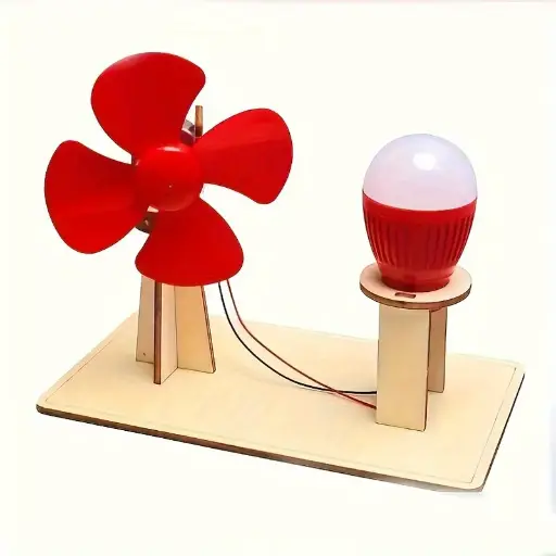 [DSTCONMDF12] Rompecabezas DIY madera mini generador eólico