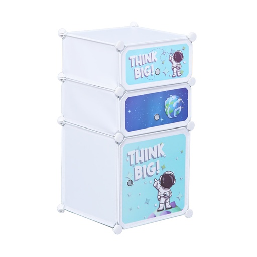 Juguetero organizador 3 niveles con puerta modular